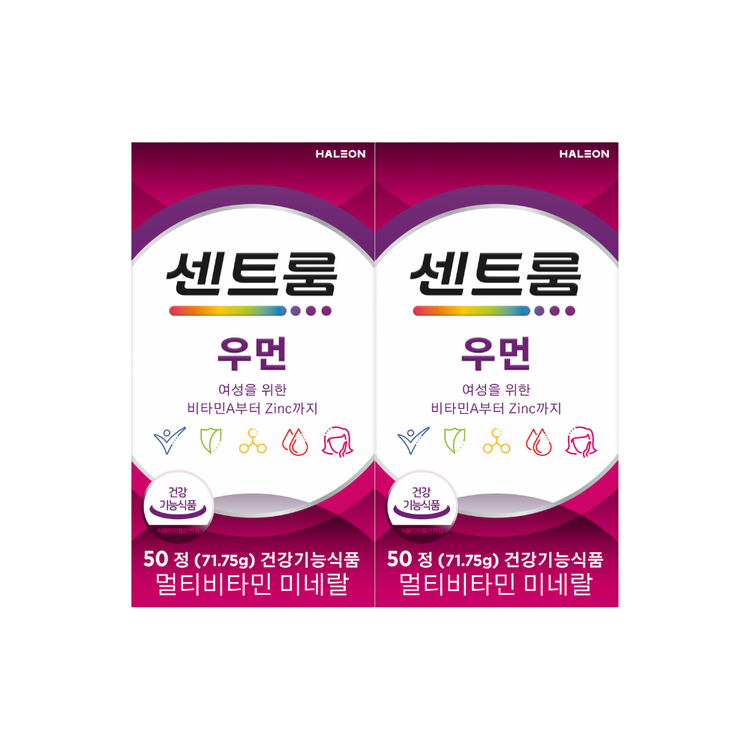 [센트룸] 우먼 플러스 멀티비타민 미네랄 (50정/50일분) × 2개